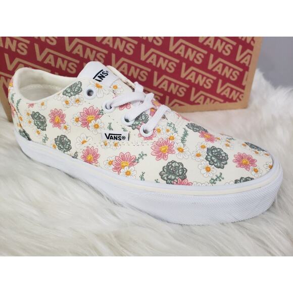 NEW FLORAL DESERT MARSHMALLOW Vans Doheny 6.5 Shoe Sneakers Cactus Succulents - Picture 2 of 7